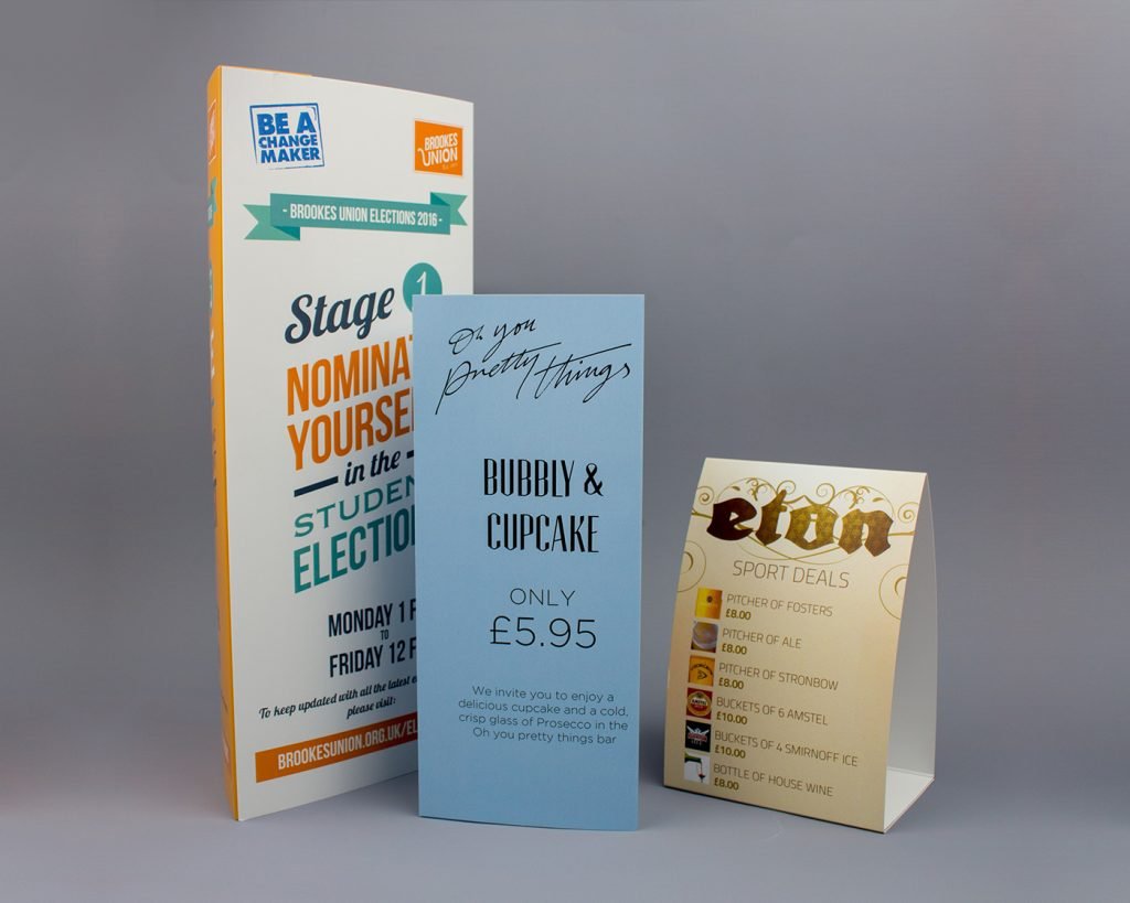 Table Tents Printing Stockton 