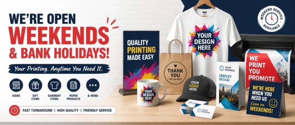Weekend Printing Service Stockton